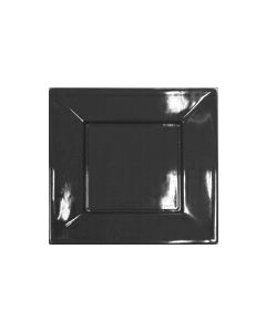 8 assiettes plastique noires