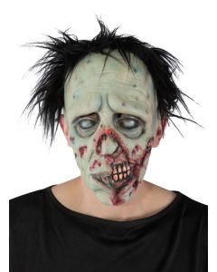 Masque adulte latex zombie avec cheveux