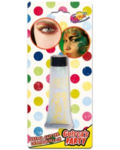tube maquillage crème blanc irrisé