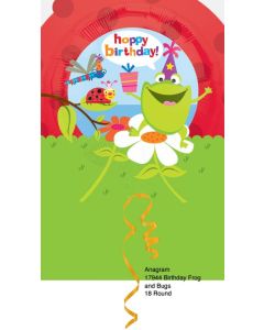 Ballon anniversaire grenouille et insectes 