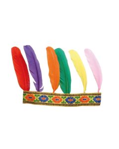 Headband indienne 6 plumes