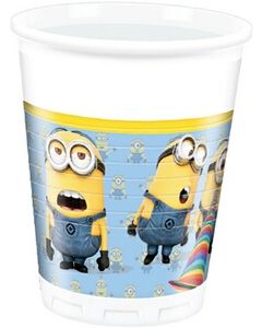 8 gobelets anniversaire minions