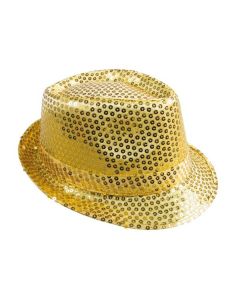 Chapeau à sequins doré