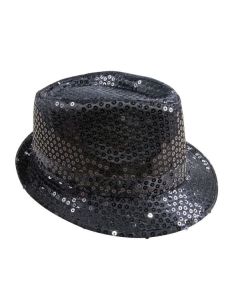 Chapeau à sequins noir