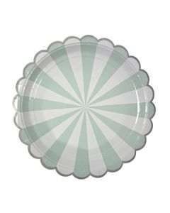 Assiette Pastel Couleur Menthe x8