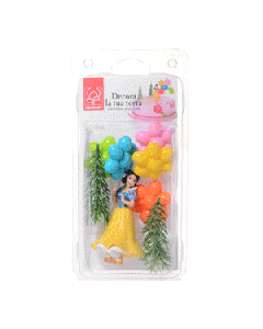 Kit déco Blanche-Neige avec fleurs et sapins