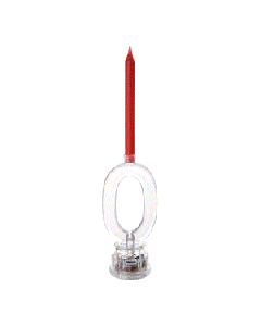 Bougie déco transparente anniversaire n°0