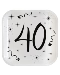 10 x Assiette Anniversaire 40 ans