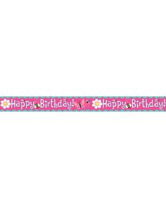 Banderole papier crêpe anniversaire fille