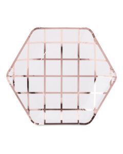 Assiettes Carton Rose Gold