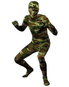 Seconde peau adulte - camouflage militaire