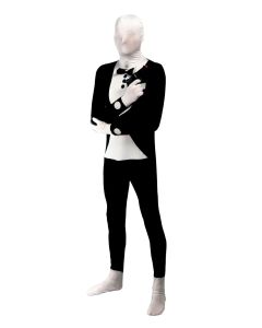 Seconde peau adulte - Costume noir et blanc