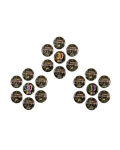 7 badges Anniversaire 30 ans - noir