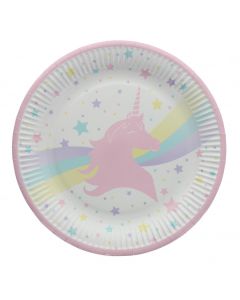 8 Assiettes Anniversaire Licorne SP