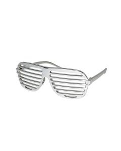 Lunettes plastique barreaux - argent