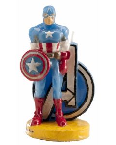 Bougie d'anniversaire Captain America - Avengers