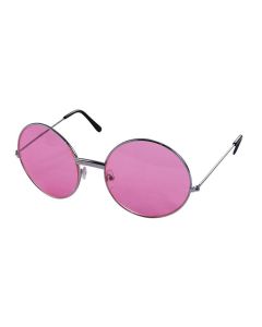 Lunettes Hippie - métal rondes - rose