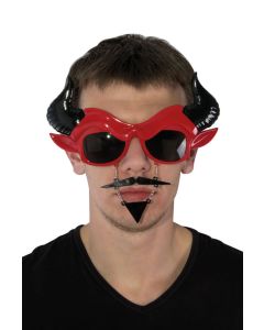 Lunettes de diable avec moustache