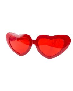 Lunettes géantes cœur rouge