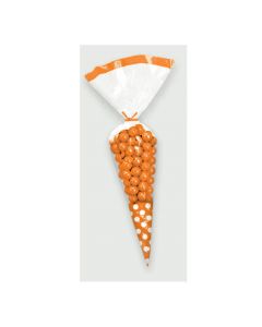 Lot 10 cônes friandises - candy bar orange