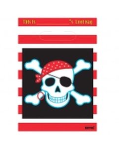 Sacs de fête motif tête de mort - Pirates - x8