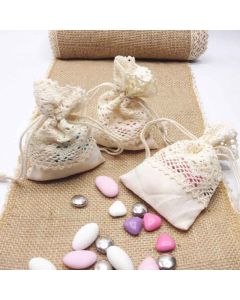 x 6 sacs lin rose