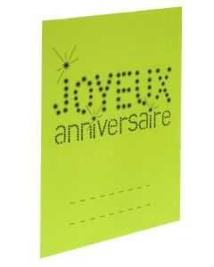 Marques place Joyeux anniversaire - vert - x 6