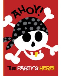8 cartes d’invitation Pirates Yohoho