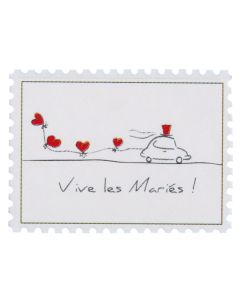 Timbre de déco Vive les mariés - x50