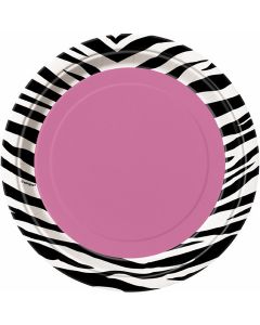 8 assiettes Zebra Passion 18 cm