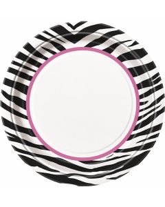 8 assiettes Zebra Passion 23 cm