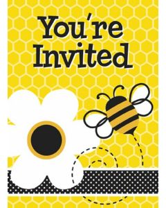 8 cartes d'invitation Abeille