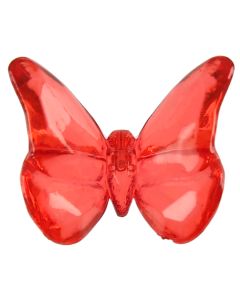 10 Perles papillons rouges