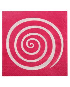 Serviettes de table spirale fuchsia x20