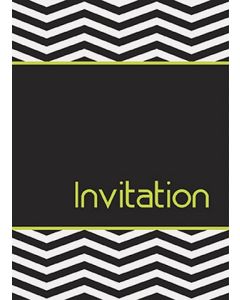 8 invitations Zebra Sauvage