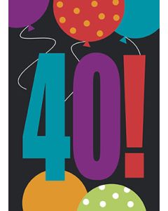 8 invitations anniversaire 40 ans