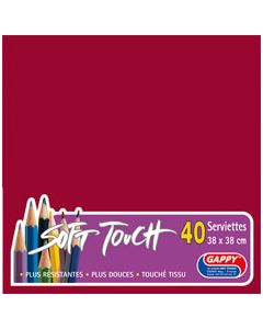 Serviettes soft touch - Bordeaux