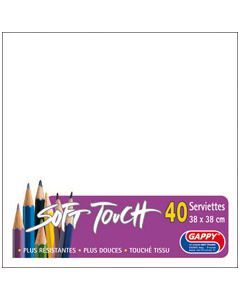 Serviettes soft touch - Blanc