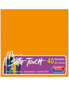 Serviettes soft touch - Orange