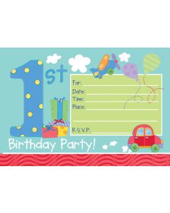 Carton d'invitation 1er anniversaire garçon