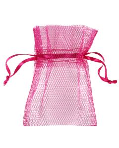 10 sachets tulle fuchsia