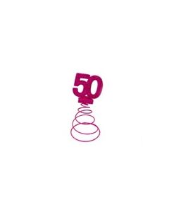 centre table anniversaire 50 ans fuchsia