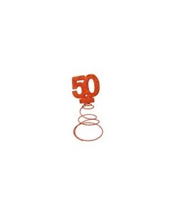 centre de table anniversaire 50 ans rouge