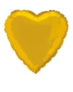 Ballon hélium forme coeur - or