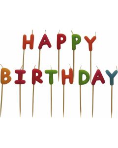 13 Bougies Happy Birthday multicolores