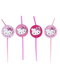8 pailles flexibles Charmmy Kitty