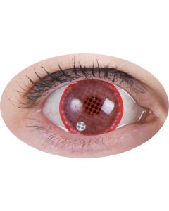 Lentilles de contact - Grillage rouge