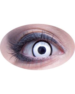 Lentilles de contact - Oeil blanc cerclé noir