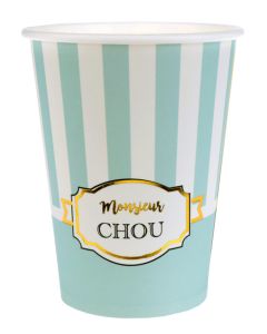 10 gobelets Baby Shower monsieur chou