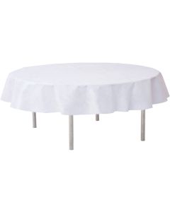 Nappe ronde unie blanche - 180 cm